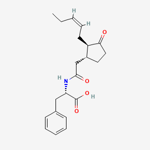 molecular formula C21H27NO4 B1255966 (2S)-2-[[2-[(1R,2R)-3-oxo-2-[(Z)-pent-2-enyl]cyclopentyl]acetyl]amino]-3-phenylpropanoic acid 