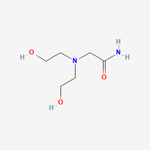 molecular formula C6H14N2O3 B12559662 Acetamide, 2-[bis(2-hydroxyethyl)amino]- CAS No. 189621-70-3