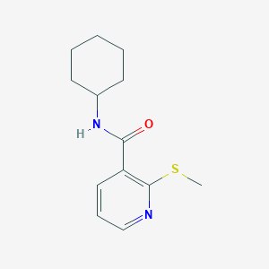 molecular formula C13H18N2OS B1255967 N-cyclohexyl-2-(methylsulfanyl)pyridine-3-carboxamide 