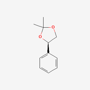 molecular formula C11H14O2 B12559697 2,2-Dimethyl-4alpha-phenyl-1,3-dioxolane CAS No. 147441-61-0