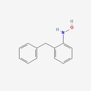 molecular formula C13H13NO B12559751 Benzenamine, N-hydroxy-2-(phenylmethyl)- CAS No. 180677-34-3