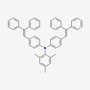 molecular formula C49H41N B12559771 N,N-Bis[4-(2,2-diphenylethenyl)phenyl]-2,4,6-trimethylaniline CAS No. 142784-57-4