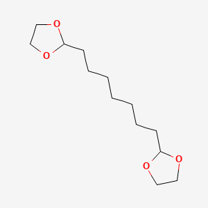 molecular formula C13H24O4 B12559802 1,7-Bis(1,3-dioxolane-2-yl)heptane CAS No. 188957-14-4
