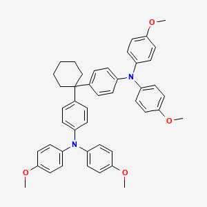molecular formula C46H46N2O4 B12559897 4-[1-[4-(4-methoxy-N-(4-methoxyphenyl)anilino)phenyl]cyclohexyl]-N,N-bis(4-methoxyphenyl)aniline CAS No. 143765-12-2
