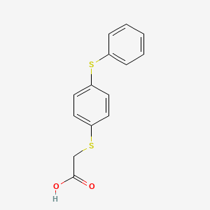 molecular formula C14H12O2S2 B12559901 {[4-(Phenylsulfanyl)phenyl]sulfanyl}acetic acid CAS No. 152171-23-8