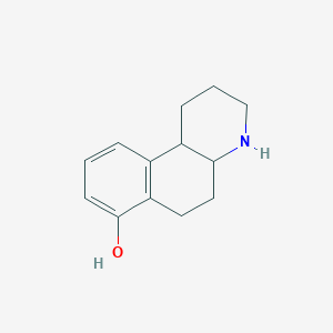 molecular formula C13H17NO B1255991 1,2,3,4,4a,5,6,10b-Octahydrobenzo[f]quinolin-7-ol CAS No. 98392-59-7