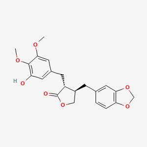 molecular formula C21H22O7 B1255998 (-)-5'-Desmethylyatein 