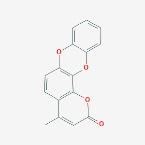 molecular formula C16H10O4 B12560019 2H-Benzo[b]pyrano[2,3-f][1,4]benzodioxin-2-one, 4-methyl- CAS No. 192634-28-9