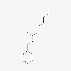 molecular formula C15H23N B12560082 Benzenemethanamine, N-(1-methylheptylidene)- CAS No. 200490-92-2
