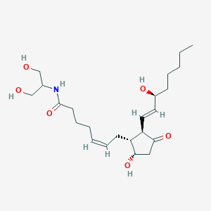 molecular formula C23H39NO6 B125602 PGD2-dihydroxypropanylamine CAS No. 851761-42-7