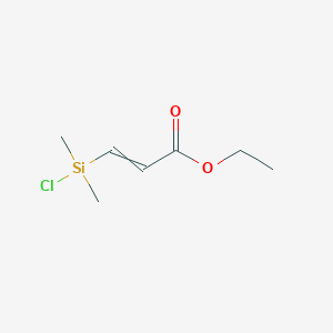 molecular formula C7H13ClO2Si B12560519 Ethyl 3-[chloro(dimethyl)silyl]prop-2-enoate CAS No. 143308-31-0