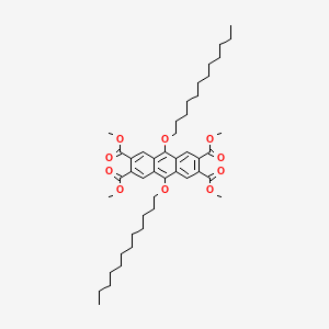 molecular formula C46H66O10 B12560530 Tetramethyl 9,10-didodecoxyanthracene-2,3,6,7-tetracarboxylate CAS No. 154601-45-3