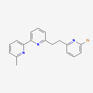 molecular formula C18H16BrN3 B12560569 6-[2-(6-Bromopyridin-2-yl)ethyl]-6'-methyl-2,2'-bipyridine CAS No. 184580-64-1