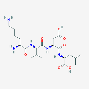 molecular formula C21H39N5O7 B125607 Lysyl-valyl-aspartyl-leucine CAS No. 140681-91-0