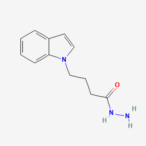 molecular formula C12H15N3O B12560739 1H-Indole-1-butanoic acid, hydrazide CAS No. 143217-48-5