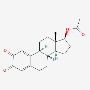 molecular formula C20H24O4 B12560767 Estra-1(10),4-diene-2,3-dione, 17-(acetyloxy)-, (17beta)- CAS No. 144082-89-3