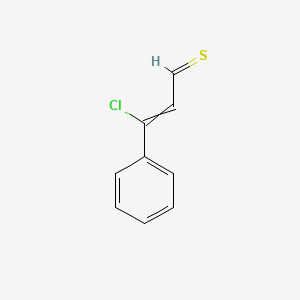 molecular formula C9H7ClS B12560972 3-Chloro-3-phenylprop-2-enethial CAS No. 189360-66-5