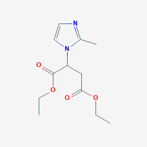 molecular formula C12H18N2O4 B12561001 Diethyl 2-(2-methyl-1H-imidazol-1-yl)butanedioate CAS No. 164223-26-1