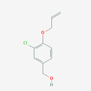 molecular formula C10H11ClO2 B12561165 Benzenemethanol, 3-chloro-4-(2-propenyloxy)- CAS No. 144478-99-9