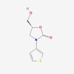 molecular formula C8H9NO3S B12561185 (5R)-5-(Hydroxymethyl)-3-(thiophen-3-yl)-1,3-oxazolidin-2-one CAS No. 175591-35-2