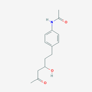 molecular formula C14H19NO3 B12561277 Acetamide, N-[4-(3-hydroxy-5-oxohexyl)phenyl]- CAS No. 169053-94-5