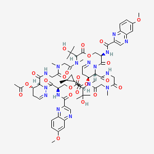 molecular formula C65H80N16O22 B1256133 Quinoxapeptin B 