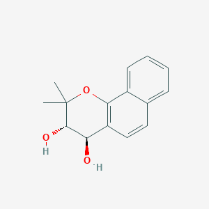 molecular formula C15H16O3 B12561464 (3S,4R)-2,2-Dimethyl-3,4-dihydro-2H-naphtho[1,2-b]pyran-3,4-diol CAS No. 185545-92-0