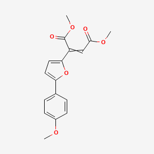 molecular formula C17H16O6 B12561525 Dimethyl 2-[5-(4-methoxyphenyl)furan-2-yl]but-2-enedioate CAS No. 194221-08-4