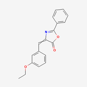molecular formula C18H15NO3 B12561545 5(4H)-Oxazolone, 4-[(3-ethoxyphenyl)methylene]-2-phenyl- CAS No. 200126-69-8