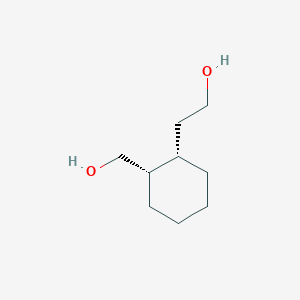 molecular formula C9H18O2 B12561593 2-[(1S,2S)-2-(Hydroxymethyl)cyclohexyl]ethan-1-ol CAS No. 172342-28-8