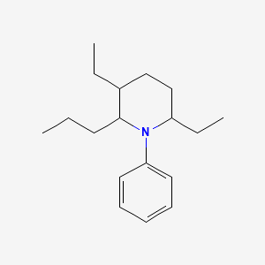 molecular formula C18H29N B12561632 3,6-Diethyl-1-phenyl-2-propylpiperidine CAS No. 144482-54-2