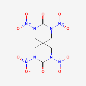 molecular formula C7H8N8O10 B12561679 2,4,8,10-Tetranitro-2,4,8,10-tetrazaspiro[5.5]undecane-3,9-dione CAS No. 181819-07-8