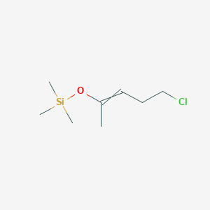 molecular formula C8H17ClOSi B12561705 [(5-Chloropent-2-en-2-yl)oxy](trimethyl)silane CAS No. 194932-63-3