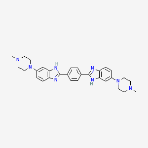 molecular formula C30H34N8 B12561793 1H-Benzimidazole, 2,2'-(1,4-phenylene)bis[5-(4-methyl-1-piperazinyl)- CAS No. 194810-35-0