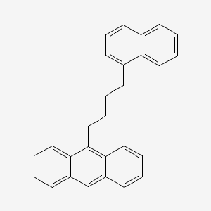 molecular formula C28H24 B12561877 Anthracene, 9-[4-(1-naphthalenyl)butyl]- CAS No. 188719-95-1