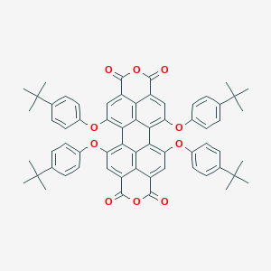 molecular formula C64H56O10 B125619 1,6,7,12-Tetra-tert-butylphenoxyperylene-3,4,9,10-tetracarboxylic dianhydride CAS No. 156028-30-7