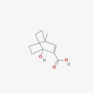 molecular formula C10H14O3 B12561939 Bicyclo[2.2.2]oct-2-ene-2-carboxylic acid, 1-hydroxy-4-methyl- CAS No. 192579-44-5