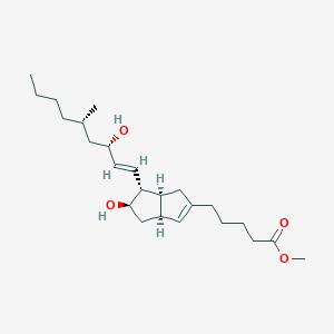 molecular formula C24H40O4 B1256194 methyl 5-[(3aS,5R,6R,6aS)-5-hydroxy-6-[(E,3S,5S)-3-hydroxy-5-methylnon-1-enyl]-1,3a,4,5,6,6a-hexahydropentalen-2-yl]pentanoate 