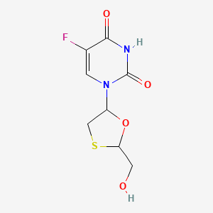 molecular formula C8H9FN2O4S B1256195 2',3'-Dideoxy-5-fluoro-3'-thiauridine 