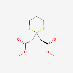 molecular formula C10H14O4S2 B12562005 dimethyl (1R,2R)-4,8-dithiaspiro[2.5]octane-1,2-dicarboxylate CAS No. 172223-15-3
