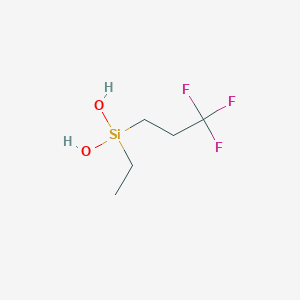 molecular formula C5H11F3O2Si B12562054 Ethyl(3,3,3-trifluoropropyl)silanediol CAS No. 184014-16-2