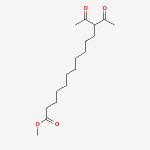 molecular formula C17H30O4 B12562077 Methyl 12-acetyl-13-oxotetradecanoate CAS No. 143814-66-8