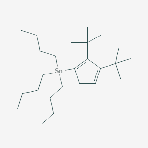 molecular formula C25H48Sn B12562154 Tributyl(2,3-DI-tert-butylcyclopenta-1,3-dien-1-YL)stannane CAS No. 144467-00-5
