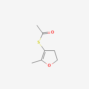molecular formula C7H10O2S B1256219 2-Methyl-3-thioacetoxy-4,5-dihydrofuran CAS No. 26486-14-6