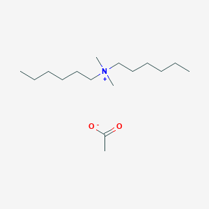 molecular formula C16H35NO2 B12562219 N-Hexyl-N,N-dimethylhexan-1-aminium acetate CAS No. 144002-85-7