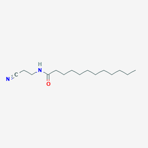 molecular formula C15H28N2O B12562254 Dodecanamide, N-(2-cyanoethyl)- CAS No. 164394-80-3
