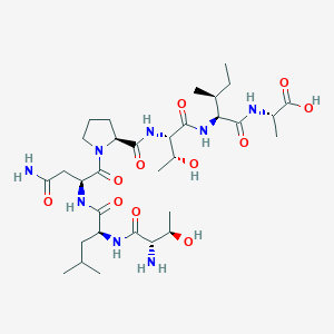 molecular formula C32H56N8O11 B12562262 L-Threonyl-L-leucyl-L-asparaginyl-L-prolyl-L-threonyl-L-isoleucyl-L-alanine CAS No. 193140-66-8