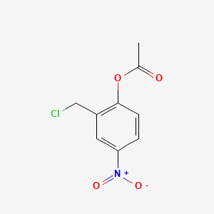 molecular formula C9H8ClNO4 B1256233 2-Acetoxy-5-nitrobenzyl chloride CAS No. 5174-32-3