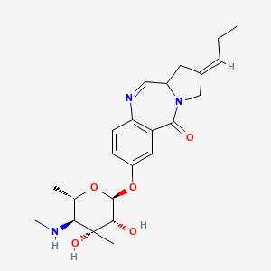 (8E)-2-[(2S,3R,4R,5S,6S)-3,4-dihydroxy-4,6-dimethyl-5-(methylamino)oxan-2-yl]oxy-8-propylidene-7,9-dihydro-6aH-pyrrolo[2,1-c][1,4]benzodiazepin-11-one