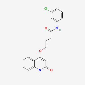 molecular formula C20H19ClN2O3 B1256240 N-(3-chlorophenyl)-4-[(1-methyl-2-oxo-4-quinolinyl)oxy]butanamide 